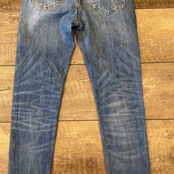 American Eagle Men's Next Level Flex Patched Distressed Skinny Jean Size 32x34 - Picture 4 of 9